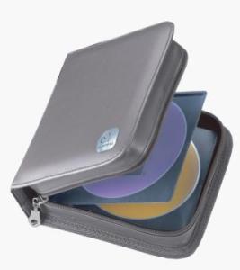 Atlantic Library Express (Fy-Lo) 36 CD Wallet,Titanium/Black