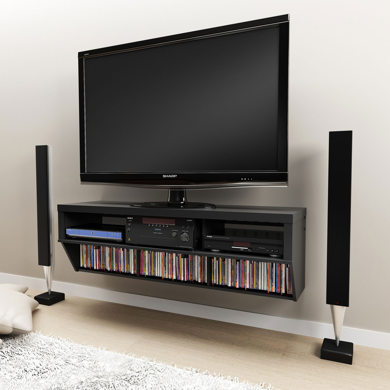 TV Wall Mounts with Shelves | 1500 x 1500 · 240 kB · jpeg