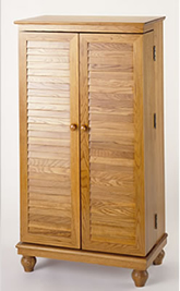 Solid Oak Media Cabinet Louvered - 612