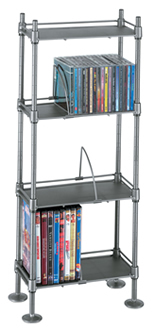 4-Tier Adjustable Multimedia Shelving-100