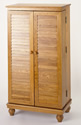 Solid Oak Media Cabinet Louvered - 612