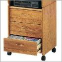 CD/DVD/VHS Storage Cabinet -Solid Hardwood (Oak)