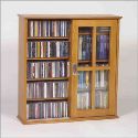 Sliding Door Mission-Style Media Cabinet (oak)