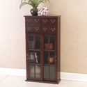 Espresso Apothecary Sliding Door Media Cabinet