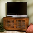 Narita Walnut Corner Media Stand