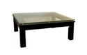 SL Series Square Coffee Table with Glass Top
