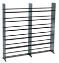 Black Tempered Glass Multimedia Storage Rack