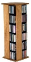 Solid Hardwood Swiveling CD/DVD Storage Rack - 288