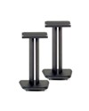 Black Satin Finish 17 1/2 inch Speaker Stands with curved base