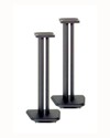 Black Satin Finish 24 1/2 inch Speaker Stands with curved base