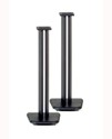 Black Satin Finish 30 1/2 inch Speaker Stands with curved base