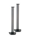 Black Satin Finish 41 1/2 inch Speaker Stands with curved base
