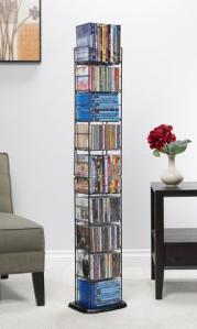 Media Folding Tower 153 CDs Or 72 DVDs And Bluray In Black
