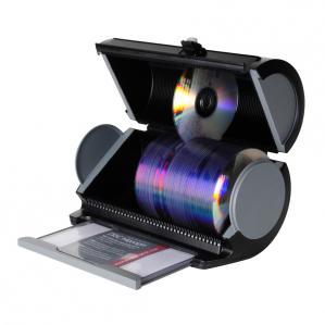 Disc Manager 80 Disc Storage Drum Black with Gunmetal Accent