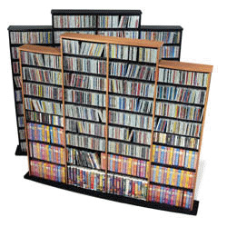 Oak & Black Quad Width Wall Storage