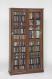 Glass Sliding 2-Door Mission Media Cabinet with Hardwood Veneer