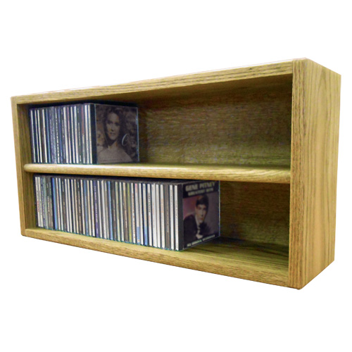 solid oak desktop or shelf cd cabinet