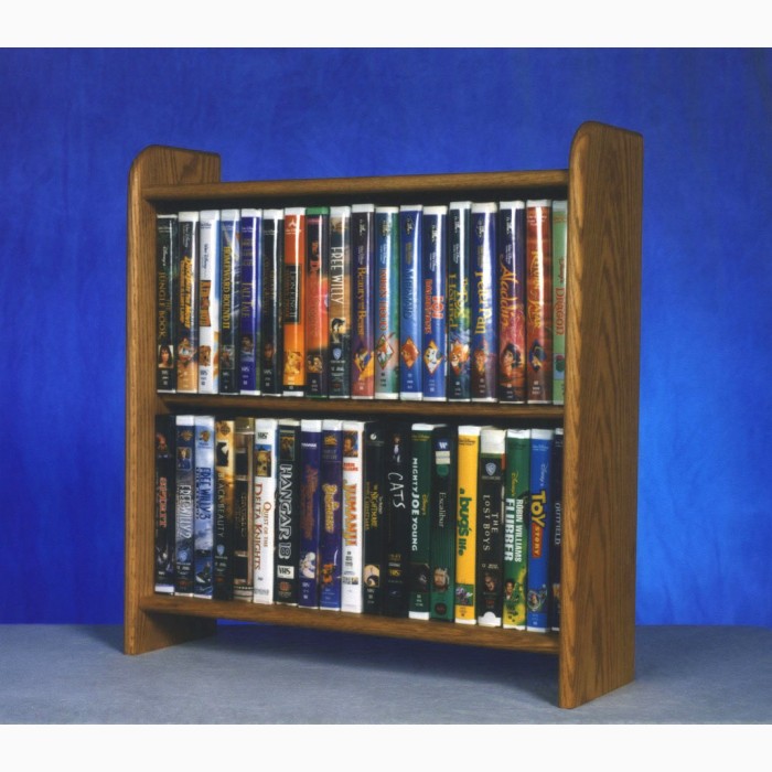 Solid Oak Cabinet For Dvd S Vhs Tapes Books And More