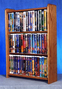 Solid Oak Cabinet For Dvd S Vhs Tapes Books And More