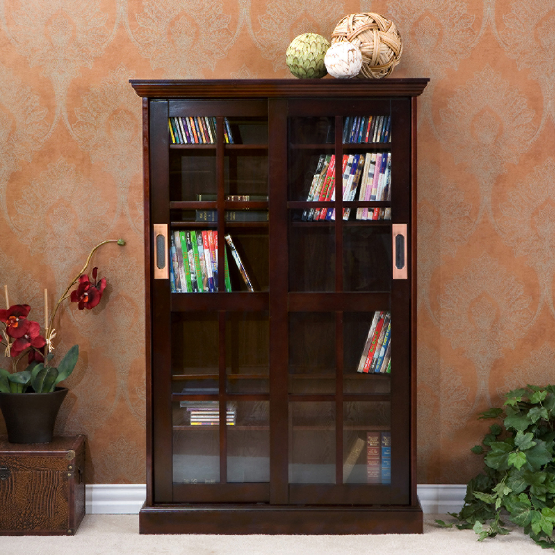 Sliding Door Media Cabinet Espresso