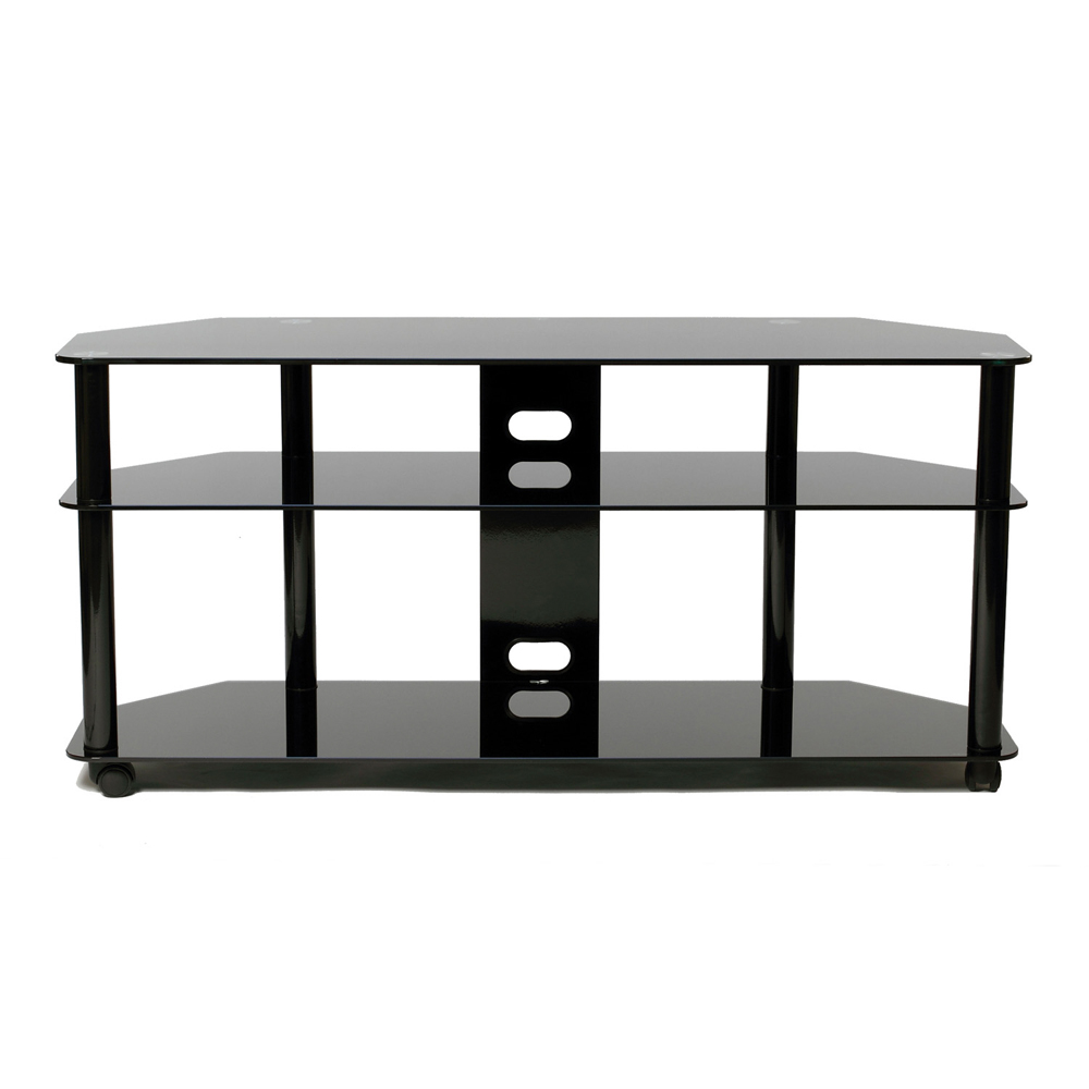 Versatile 60 Inch Black Tv Stand With Casters