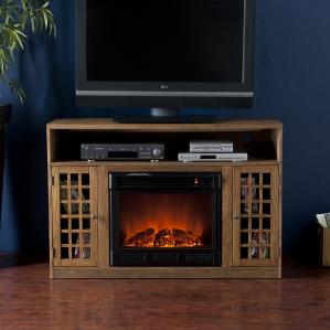 Holly & Martin� Mason Media Electric Fireplace-Weathered Oak