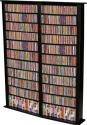 Media Storage Tower-Tall Double black
